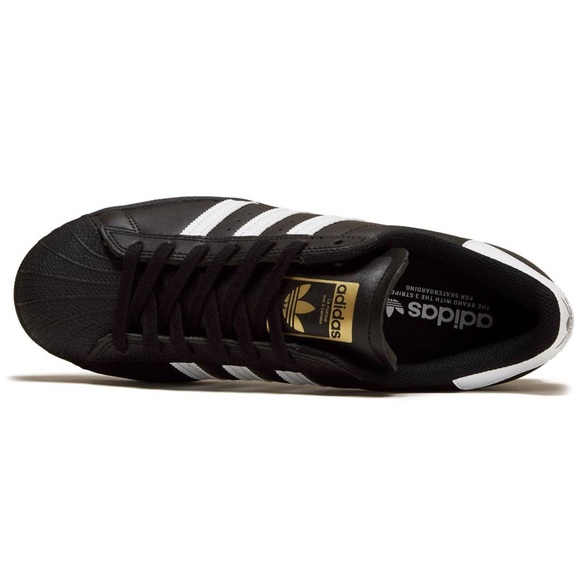 🆕 Adidas Superstar ADV Shoes - Core Black/White/White Sz 20 - Picture 10 of 12